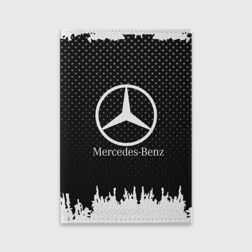 Обложка для паспорта матовая кожа Mercedes-Benz, цвет желтый