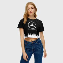 Женская футболка Crop-top 3D Mercedes-Benz - фото 2