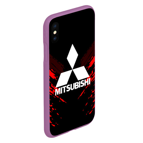 Чехол для iPhone XS Max матовый Mitsubishi sport collection, цвет фиолетовый - фото 3