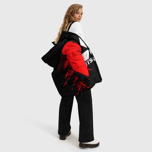 Женская зимняя куртка Oversize Mitsubishi sport collection, цвет красный - фото 5