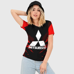 Женская футболка 3D Slim Mitsubishi sport collection - фото 2