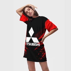 Платье-футболка 3D Mitsubishi sport collection - фото 2