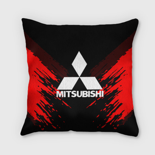 Подушка с принтом Mitsubishi sport collection, вид спереди №1