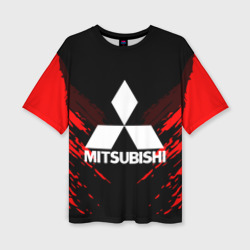 Женская футболка oversize 3D Mitsubishi sport collection