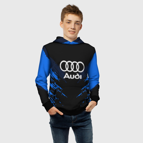 Детская толстовка 3D Audi sport collection, цвет черный - фото 6