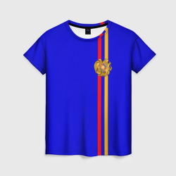 Женская футболка 3D Армения, лента с гербом