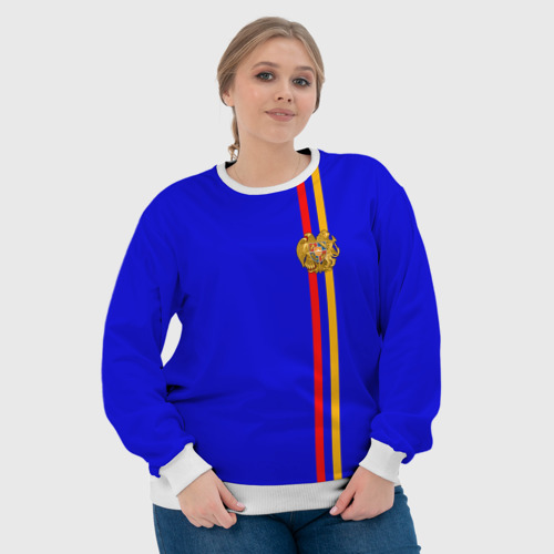Женский свитшот 3D Армения, лента с гербом, цвет 3D печать - фото 6