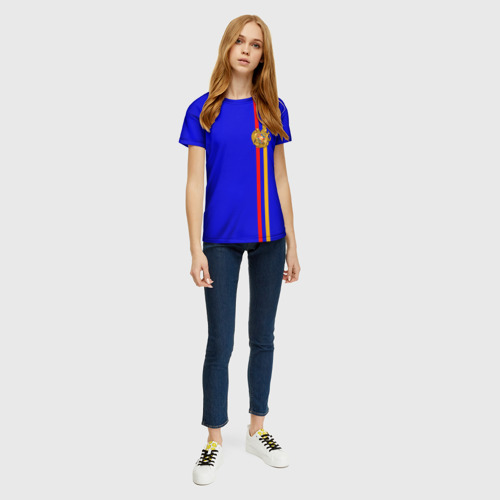 Женская футболка 3D Армения, лента с гербом, цвет 3D печать - фото 5