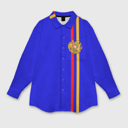 Женская рубашка oversize 3D Армения, лента с гербом