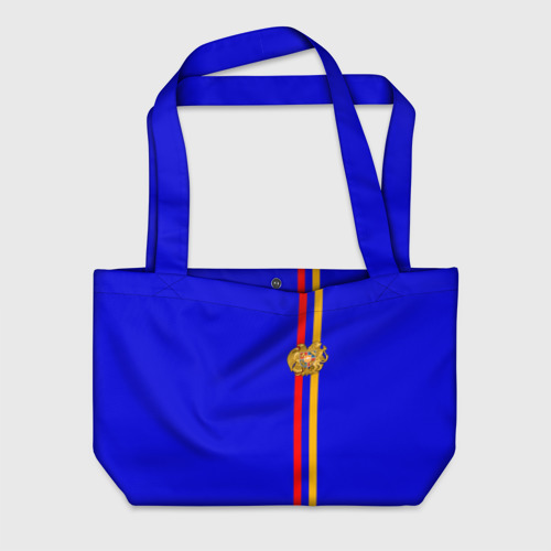 Пляжная сумка 3D Армения, лента с гербом