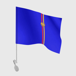 Флаг для автомобиля Армения, лента с гербом