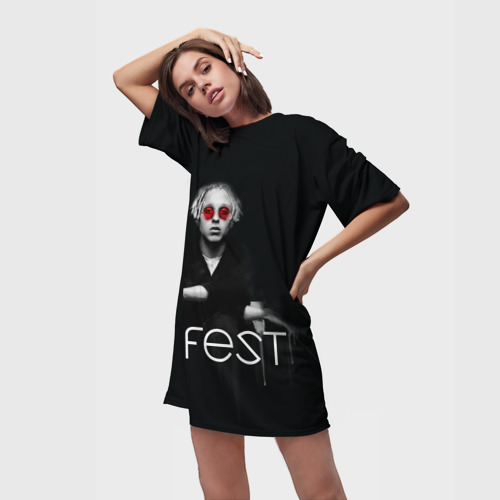 Платье-футболка 3D T-Fest 2, цвет 3D печать - фото 3