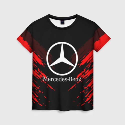 Женская футболка 3D с принтом MERCEDES-BENZ SPORT COLLECTION, вид спереди #2