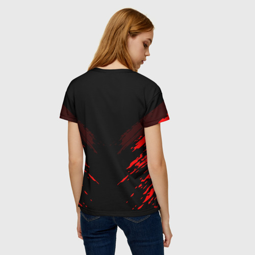 Женская футболка 3D с принтом MERCEDES-BENZ SPORT COLLECTION, вид сзади #2