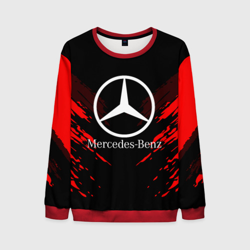 Мужской свитшот 3D Mercedes-Benz sport collection, цвет красный