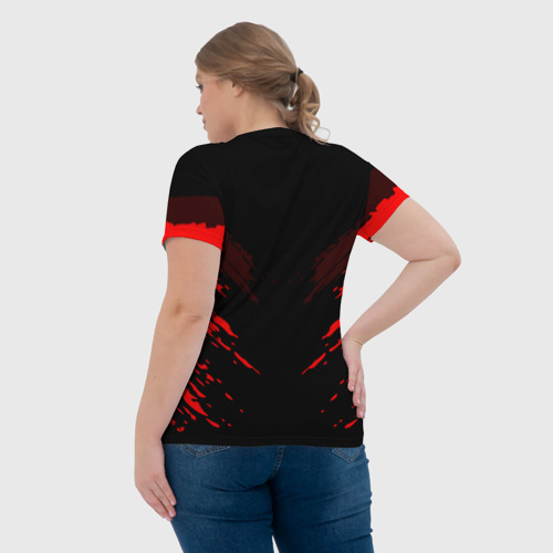 Женская футболка 3D с принтом MERCEDES-BENZ SPORT COLLECTION, вид сзади #2
