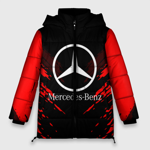 Женская зимняя куртка Oversize Mercedes-Benz sport collection, цвет черный