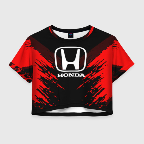 Женская футболка Crop-top 3D Honda sport collection, цвет 3D печать