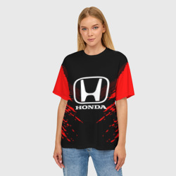 Женская футболка oversize 3D Honda sport collection - фото 2