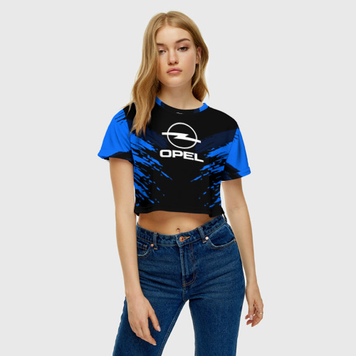 Женская футболка Crop-top 3D OPEL SPORT COLLECTION, цвет 3D печать - фото 3