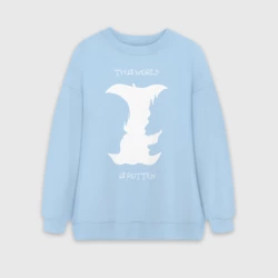 Женский свитшот oversize без начеса хлопок Rotten