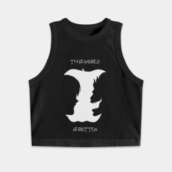 Женская укороченная майка-топ хлопок Rotten