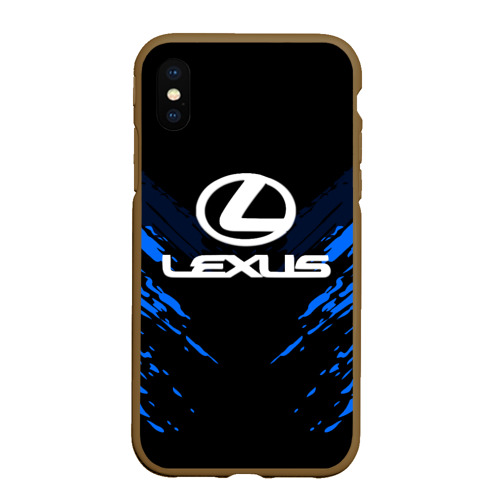 Чехол для iPhone XS Max матовый Lexus sport collection, цвет коричневый