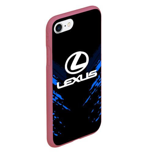 Чехол для iPhone 7/8 матовый Lexus sport collection, цвет малиновый - фото 3