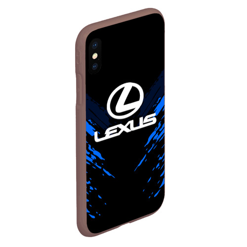 Чехол для iPhone XS Max матовый Lexus sport collection, цвет коричневый - фото 3