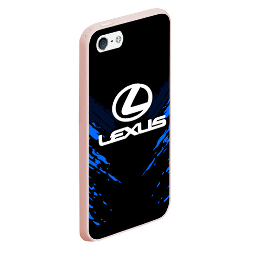 Чехол для iPhone 5/5S матовый Lexus sport collection, цвет светло-розовый - фото 3