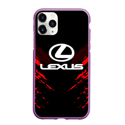 Чехол для iPhone 11 Pro Max матовый Lexus sport collection, цвет фиолетовый