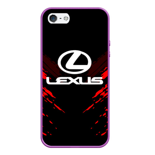 Чехол для iPhone 5/5S матовый Lexus sport collection, цвет фиолетовый