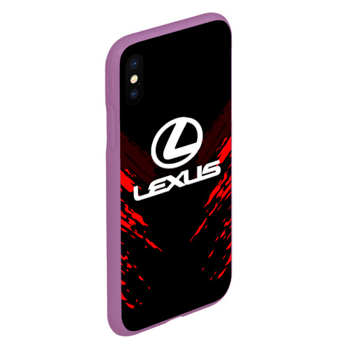 Чехол для iPhone XS Max матовый Lexus sport collection, цвет фиолетовый - фото 3