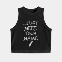 Женская укороченная майка-топ хлопок Your Name