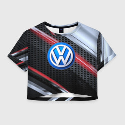 Женская футболка Crop-top 3D Volkswagen high Speed