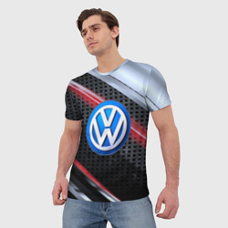 Мужская футболка 3D Volkswagen high Speed - фото 2