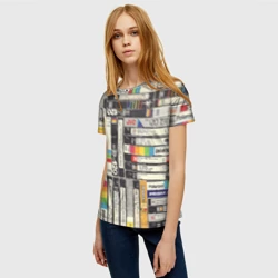 Женская футболка 3D VHS-кассеты - фото 2