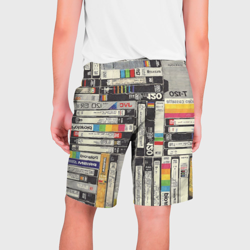 Мужские шорты 3D VHS-кассеты, цвет 3D печать - фото 2