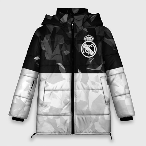 Женская зимняя куртка Oversize Реал Мадрид Real Madrid, цвет красный