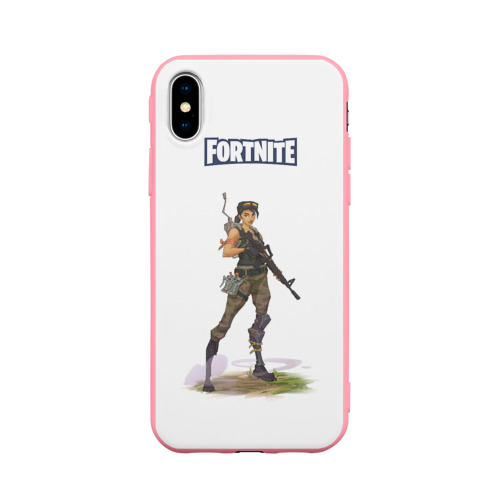 Чехол для iPhone X матовый Fortnite_16