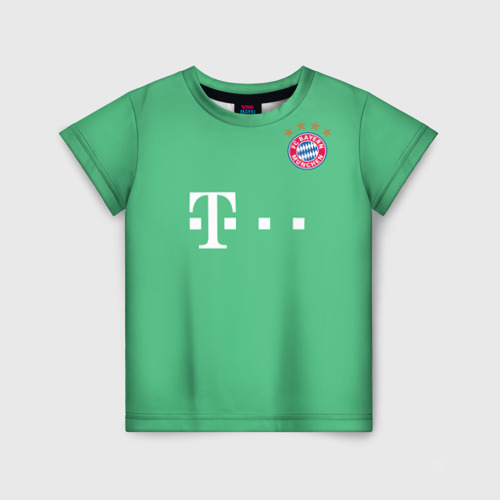 Детская футболка с принтом Нойер Бавария ВР, вид спереди №1