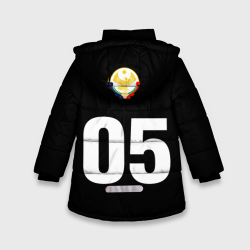 Зимняя куртка для девочек 3D Хабиб Нурмагамедов, цвет черный - фото 2