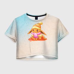 Женская футболка Crop-top 3D Покемон Иви