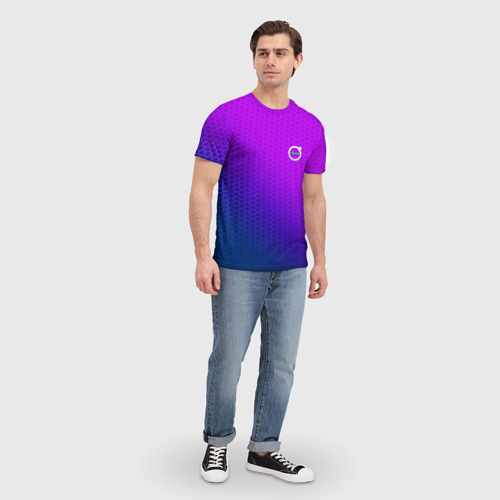 Мужская футболка 3D VOLVO carbon uniform 2018, цвет 3D печать - фото 5