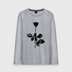 Мужской лонгслив хлопок Depeche Mode черная роза