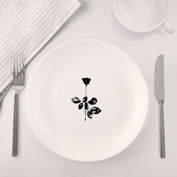 Набор: тарелка + кружка Depeche Mode черная роза - фото 2