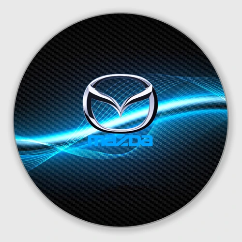 Круглый коврик для мышки Mazda machine motor XXI