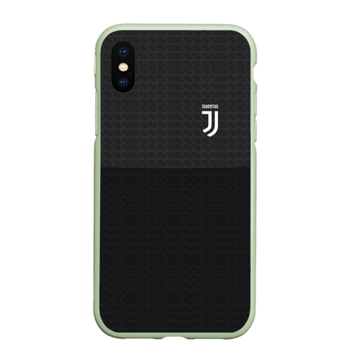 Чехол для iPhone XS Max матовый Juventus Ювентус, цвет салатовый