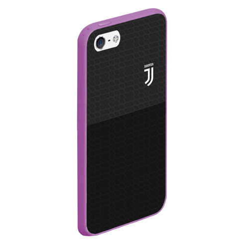 Чехол для iPhone 5/5S матовый Juventus Ювентус, цвет фиолетовый - фото 3