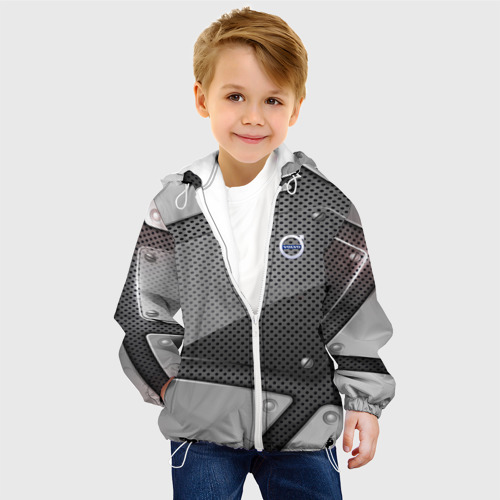 Детская куртка 3D VOLVO metalic motors, цвет белый - фото 3